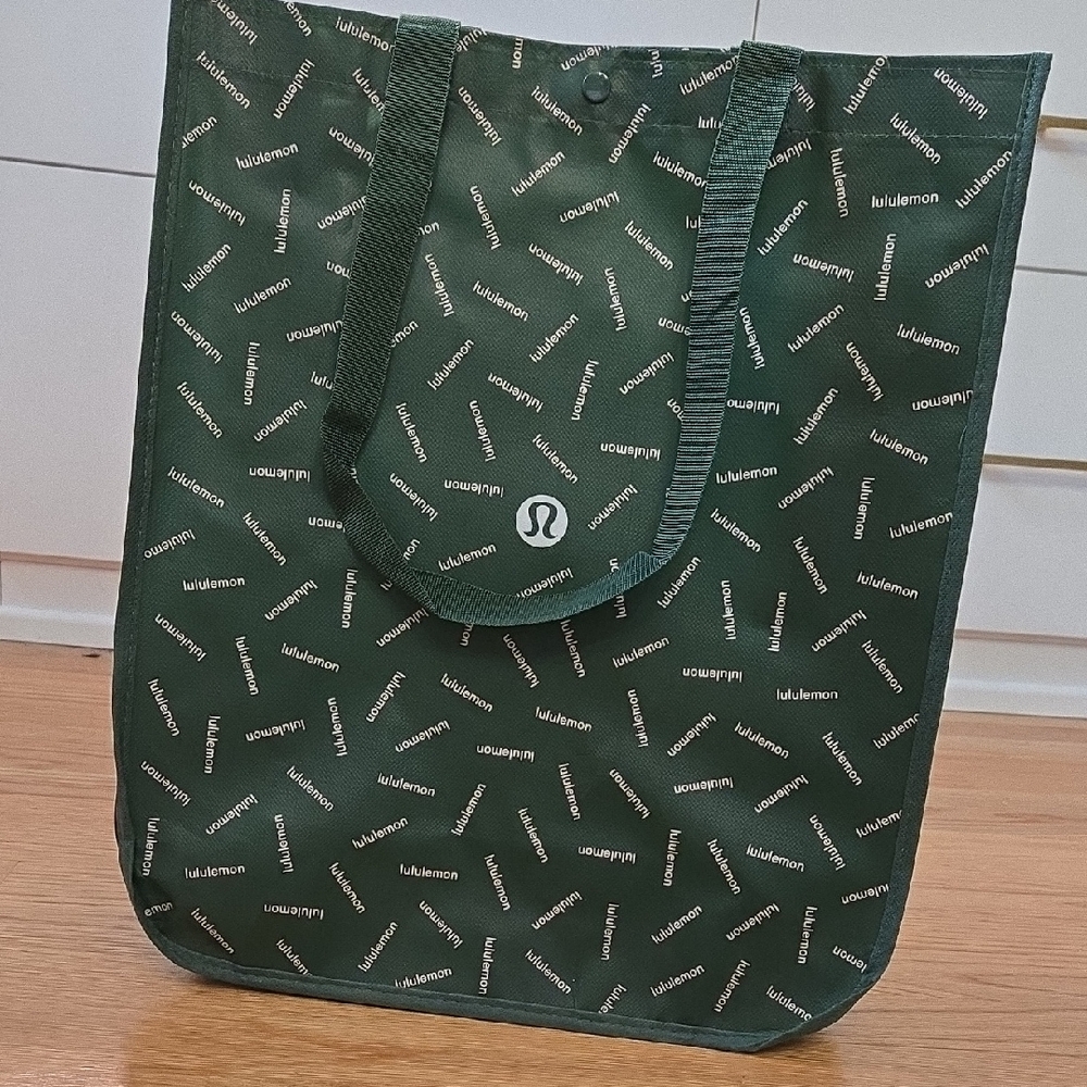 Lululemon Athletica Forest Green Logo Large Shopper